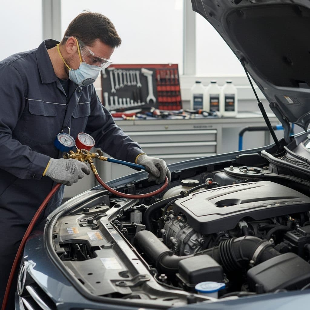 Segurança ao trabalhar no sistema de climatização automotiva