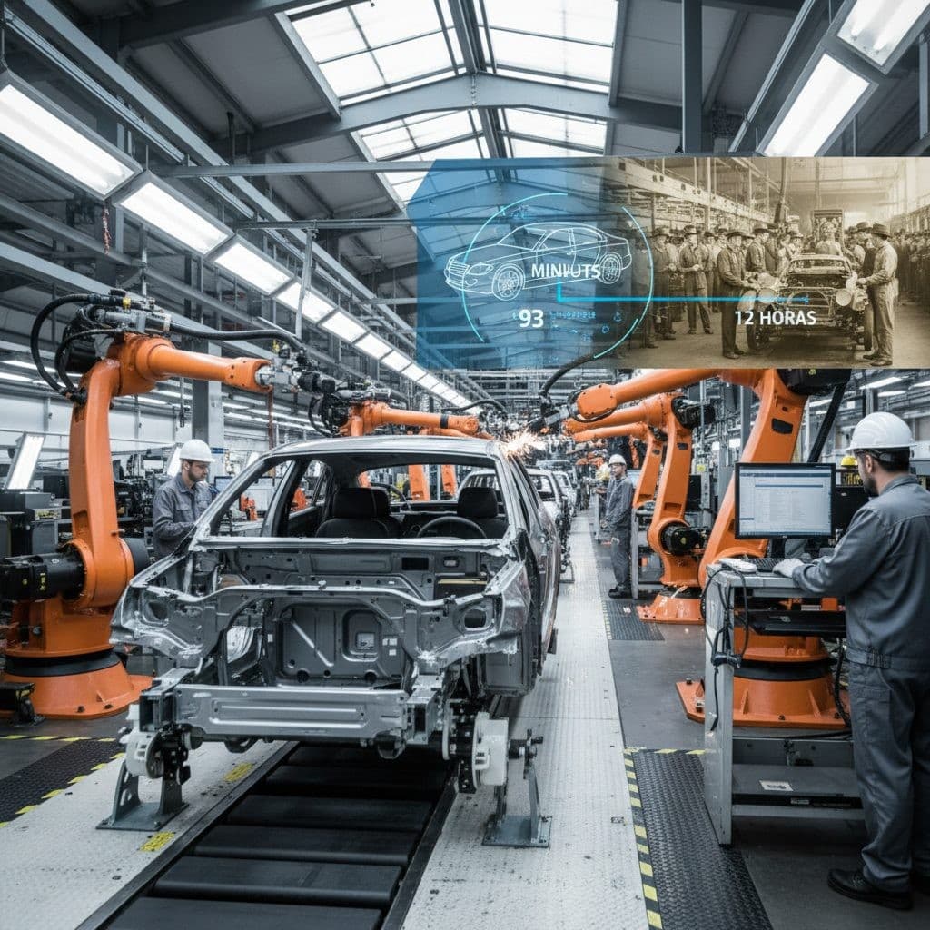 Como a Linha de Montagem Reduziu de 12 Horas para 93 Minutos a Produção de um Carro
