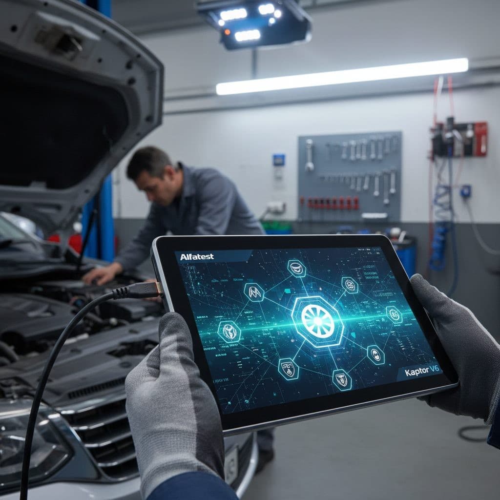 Alfatest Kaptor V6: Como o scanner com inteligência artificial está revolucionando o diagnóstico multimarcas