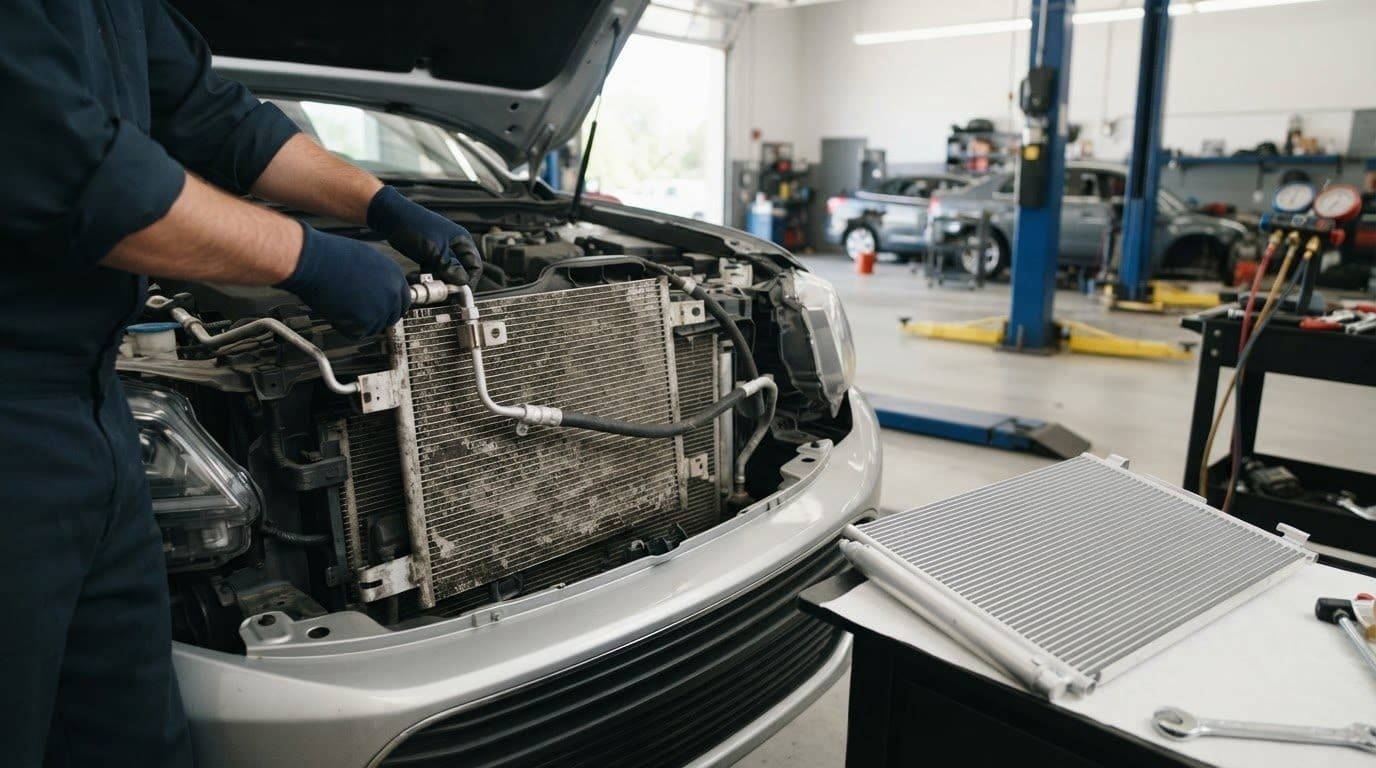 Condensador de AC: a peça que mais quebra no ar condicionado brasileiro corrosão, entupimento e como evitar a conta cara