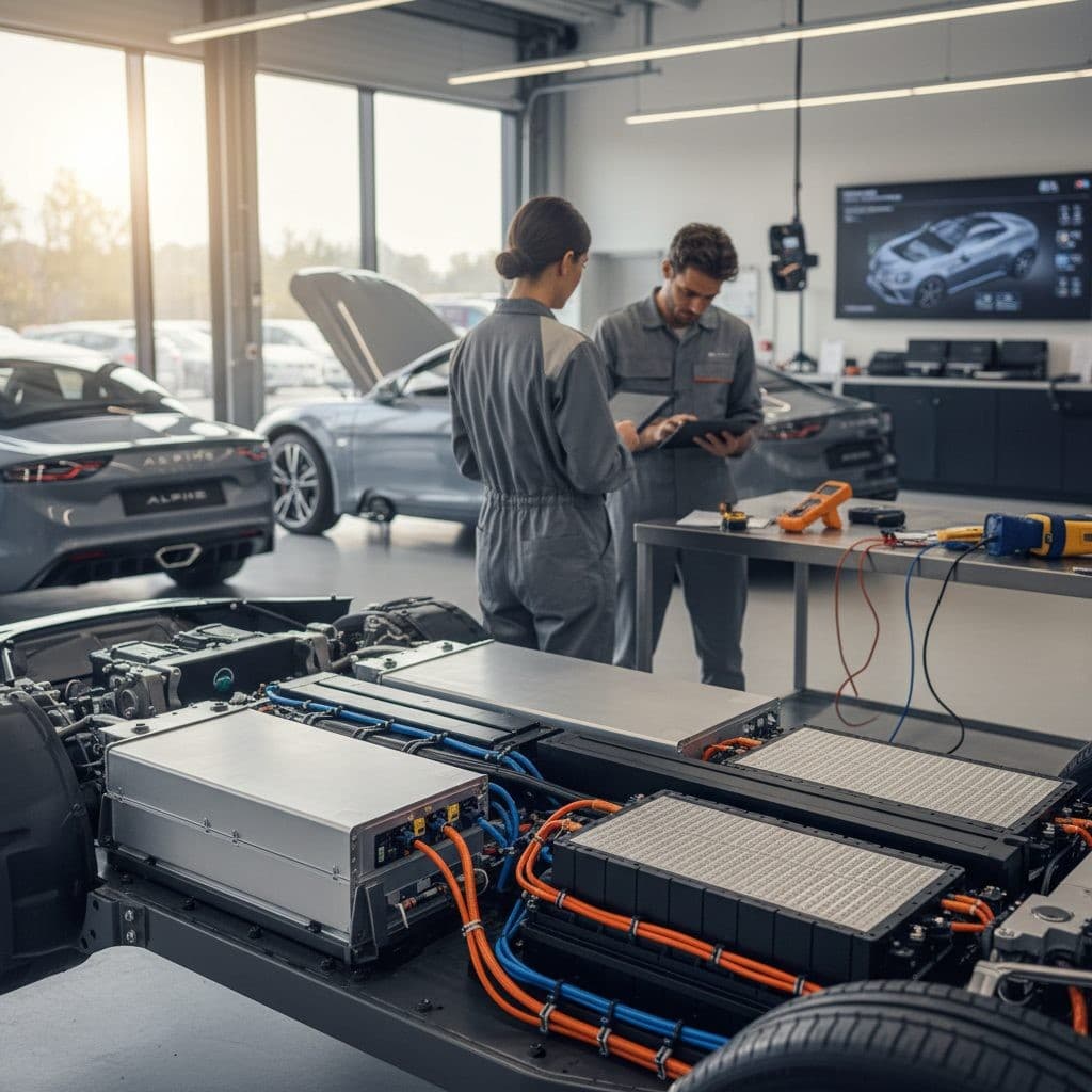 A engenharia por trás da bateria dividida do Alpine A110 Elétrico