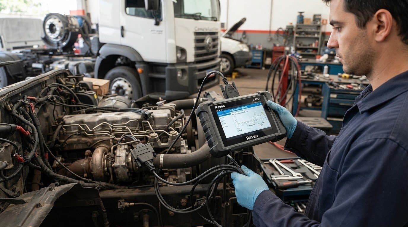 Diagnóstico Diesel Leve: Por que o Raven 3 PRO é a ferramenta essencial para VW Delivery, Ford Transit e picapes médias